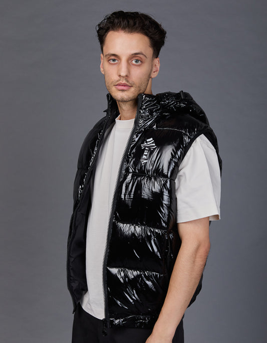 Black Shiny Vest - Zebra Cross