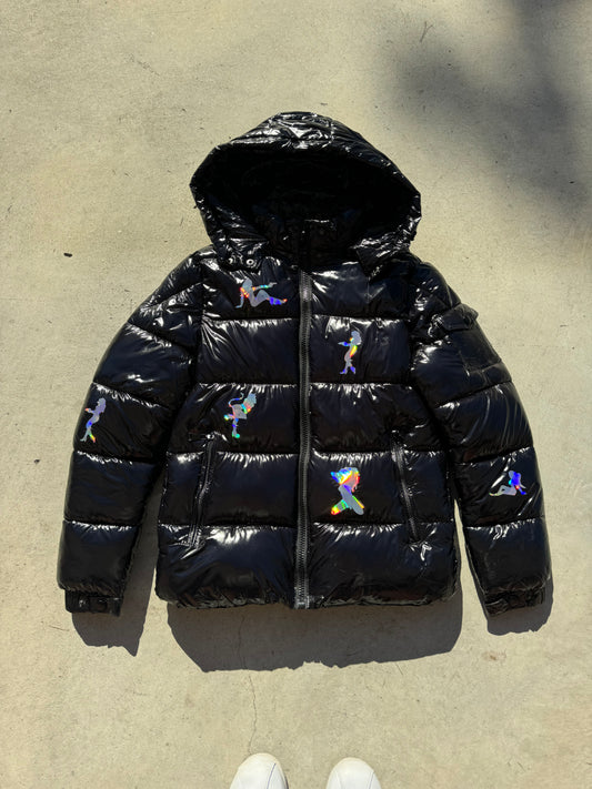 Black Shiny Jacket - Holo Girls