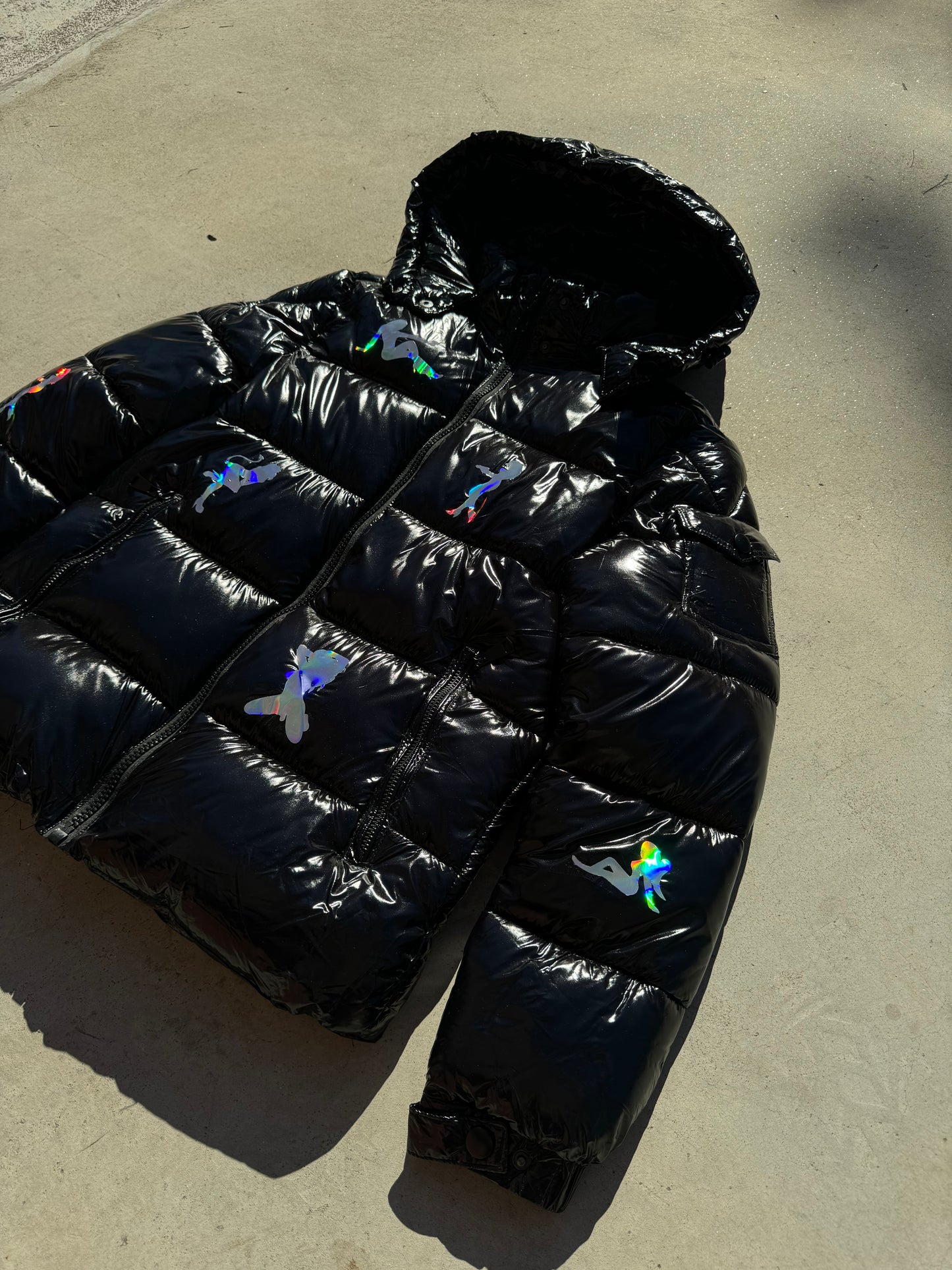 Black Shiny Jacket - Holo Girls