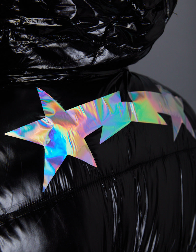 Black Shiny Vest - Star Holographic
