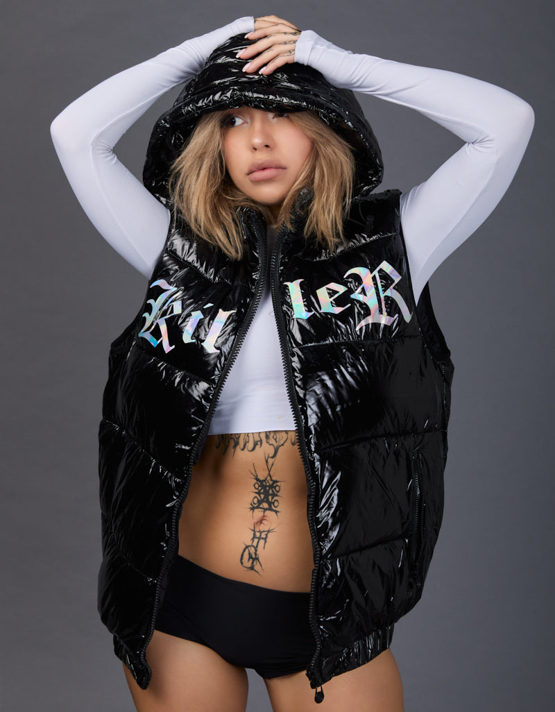 Black Shiny Vest - Killer Holographic