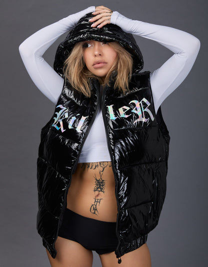 Black Shiny Vest - Killer Holographic