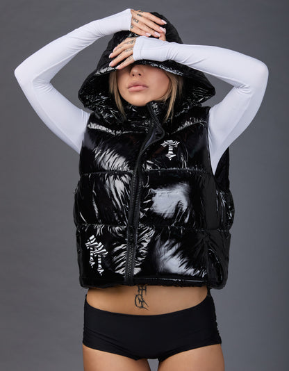 Black Shiny Vest - Zebra Cross