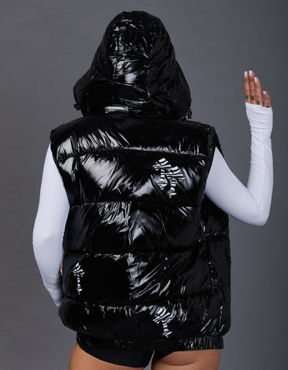 Black Shiny Vest - Zebra Cross