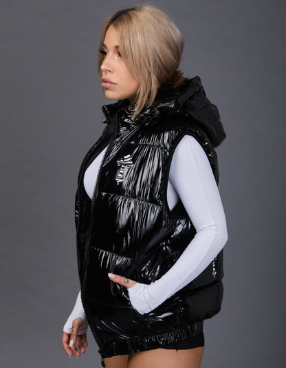 Black Shiny Vest - Zebra Cross