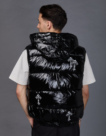 Black Shiny Vest - Zebra Cross