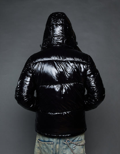 Black Shiny Jacket - Stripes (man)