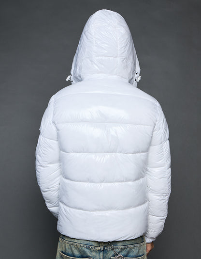 White Shiny Jacket - Stripes (man)