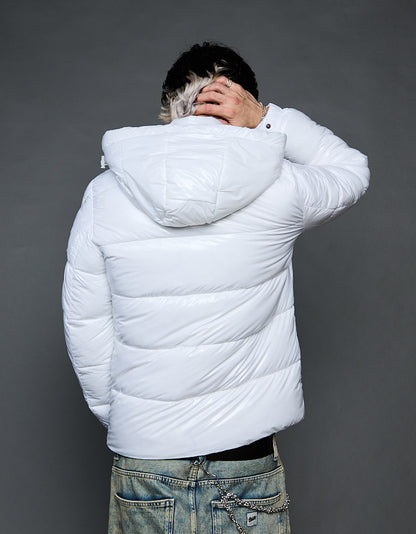 White Shiny Jacket - Stripes (man)