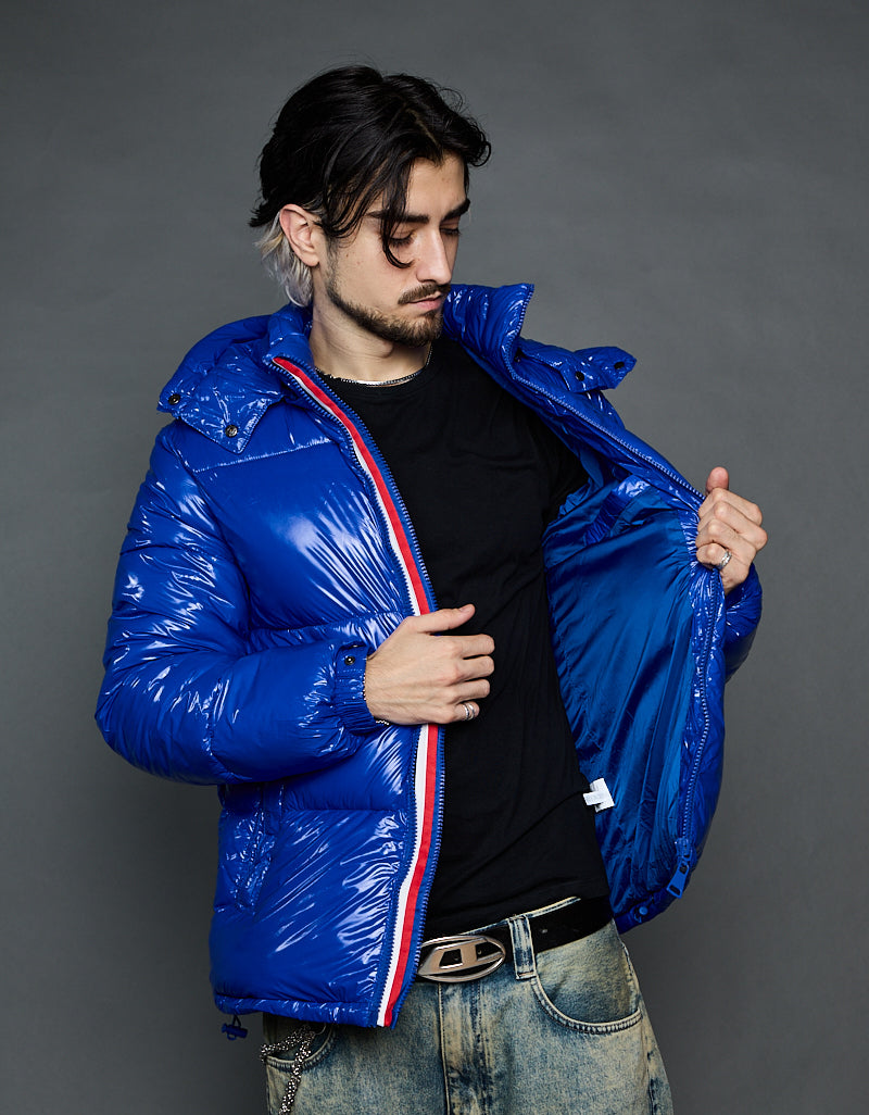 Blue Shiny Jacket - Stripes (man)