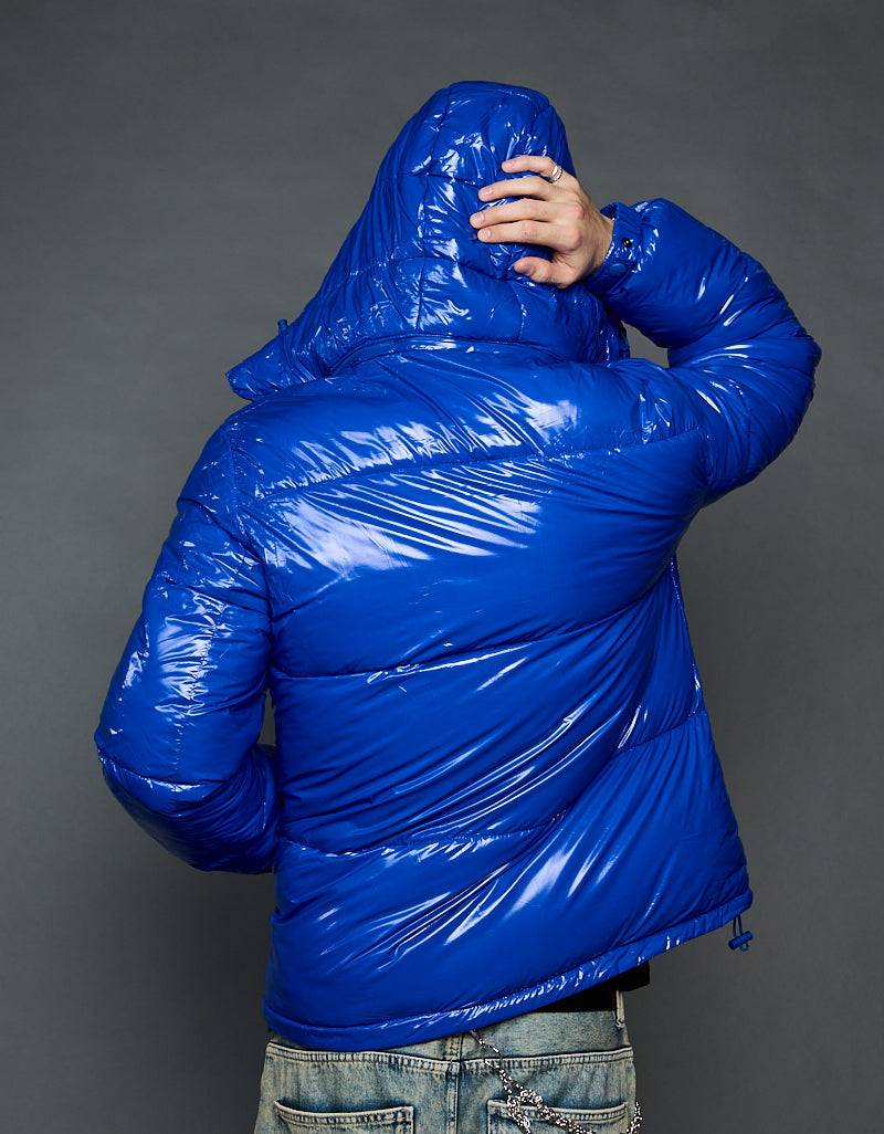 Blue Shiny Jacket - Stripes (man)