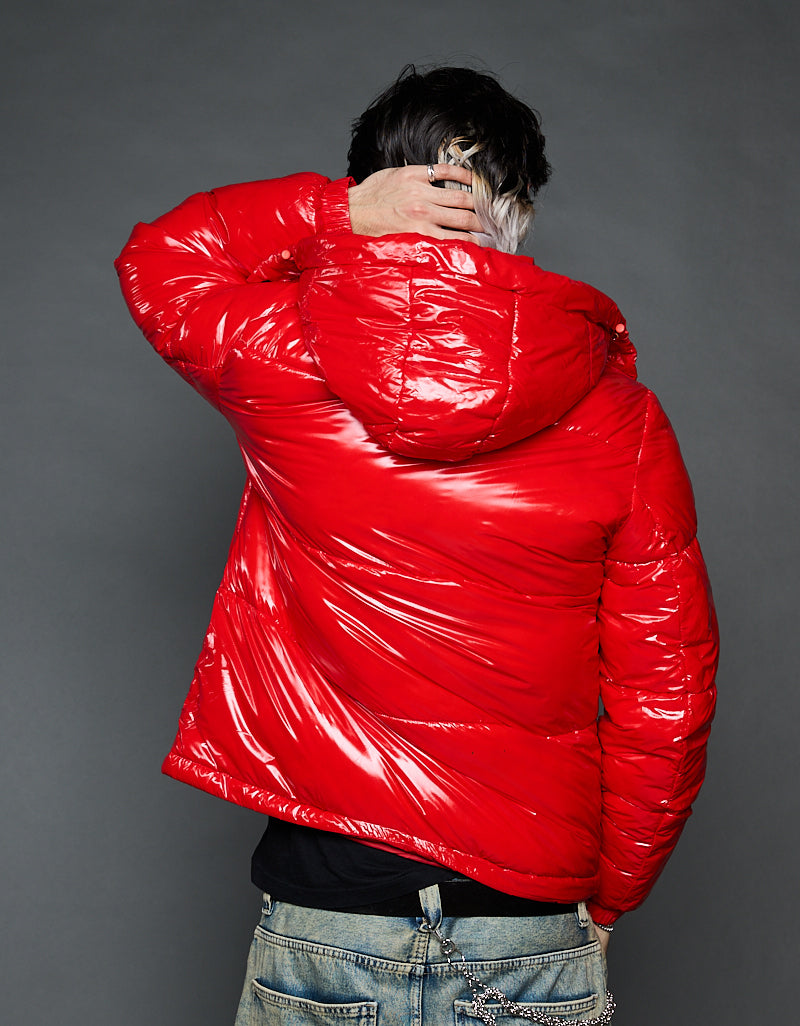 Red Shiny Jacket - Stripes (man)