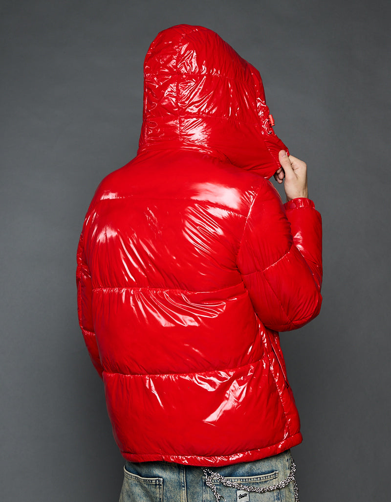 Red Shiny Jacket - Stripes (man)