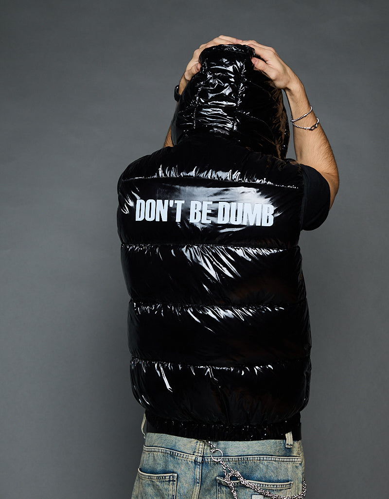 Black Shiny Vest - Don't be dumb (man)