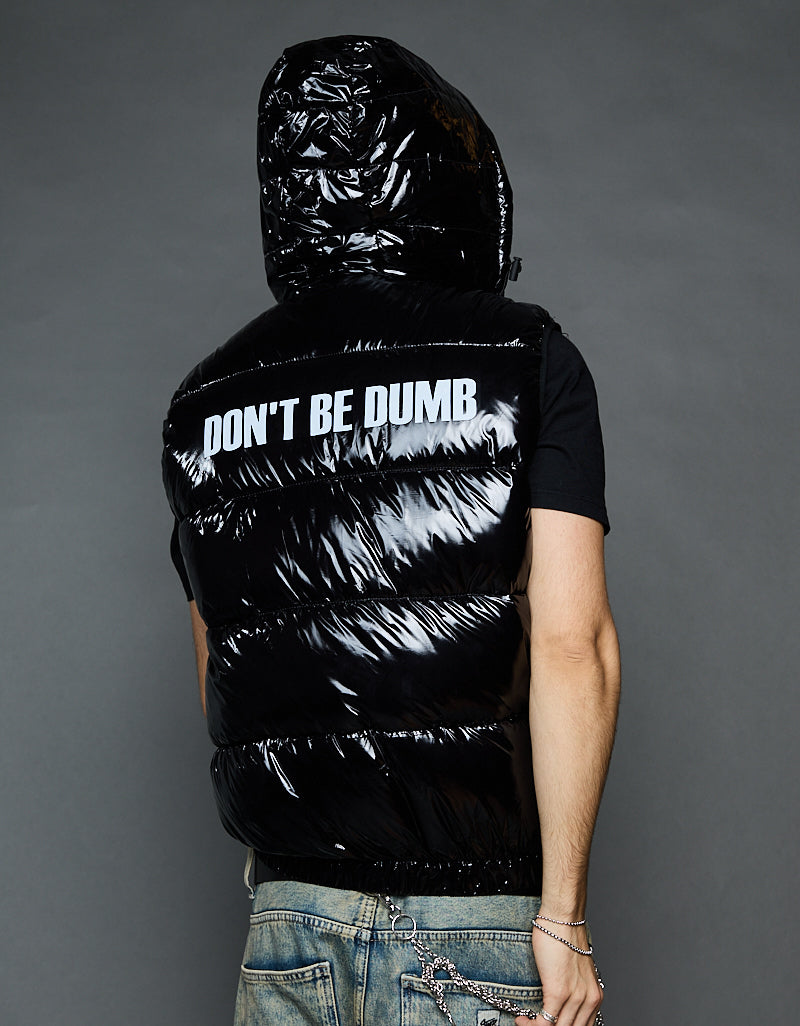 Black Shiny Vest - Don't be dumb (man)